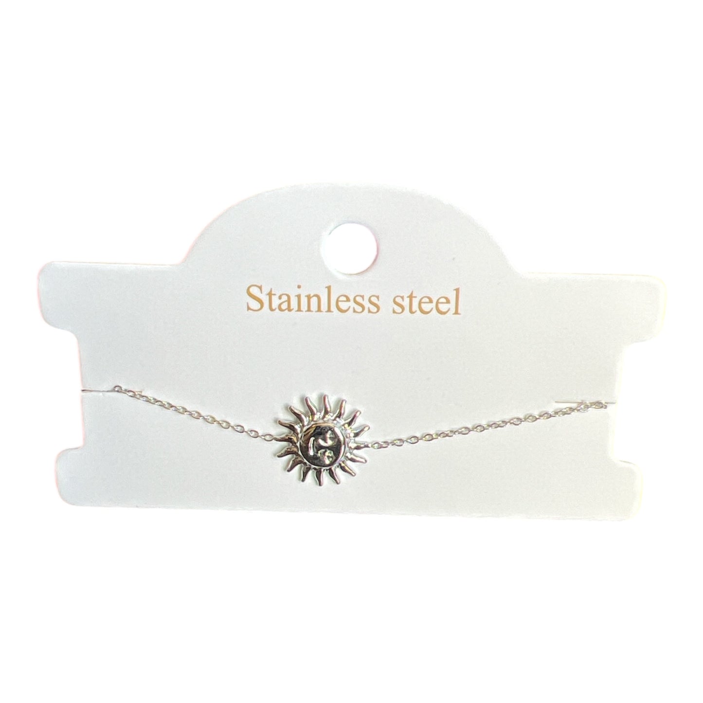 BRACELET ACIER INOXYDABLE ARGENTER RÉGLABLE SOLEIL