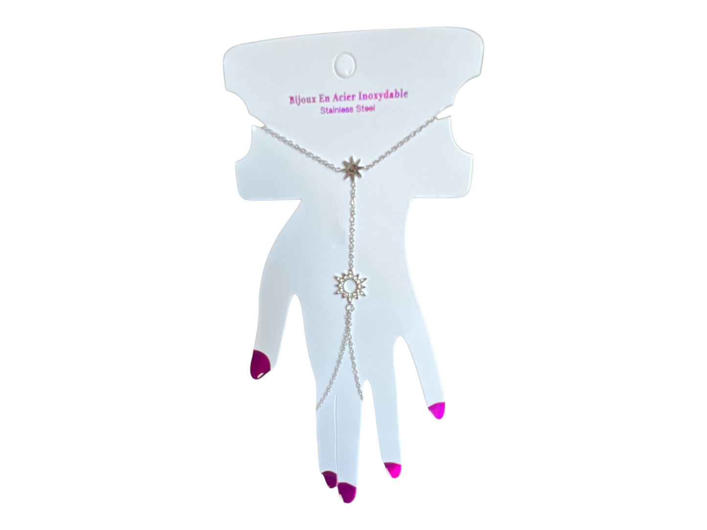 BRACELET CHAÎNE DE MAIN ACIER INCROYABLE