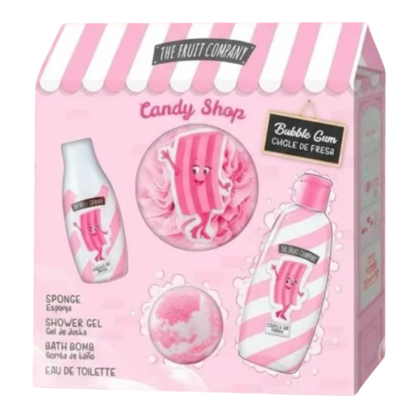 COFFRET BAIN 4 PIÈCES CANDY SHOP BUBBLE GUM - THE FRUIT COMPANY