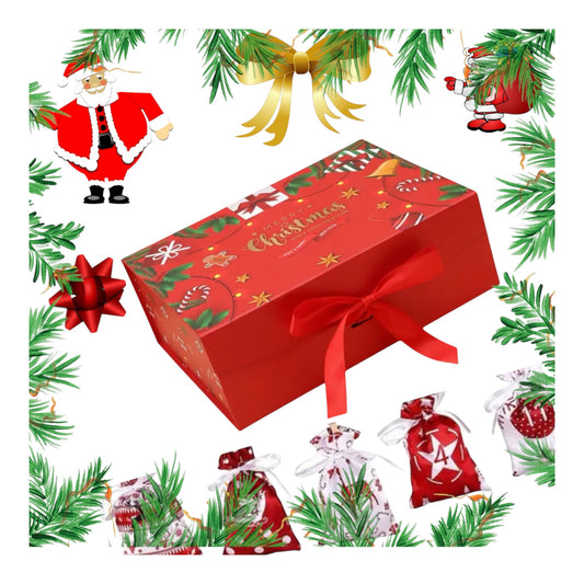 PRÉCOMMANDE BOX CALENDRIER DE NOËL ROUGE COMPOSER DE 24 POCHETTES ENVOI MI-NOVEMBRE