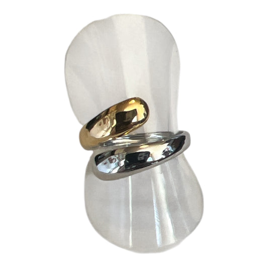 BAGUE ACIER INOXYDABLE DORÉ,ARGENTER