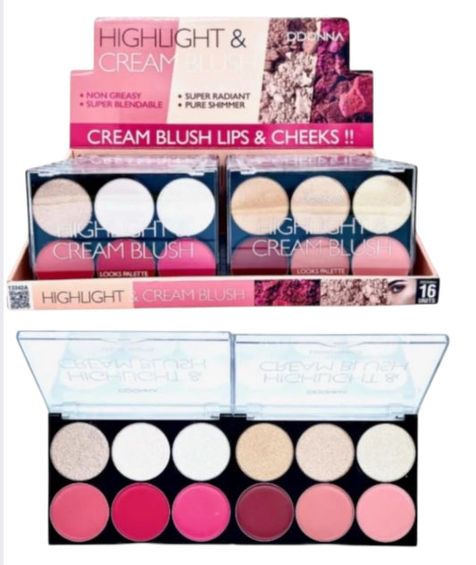 PALETTE TEINT HIGHLIGHT ET BLUSH CREME