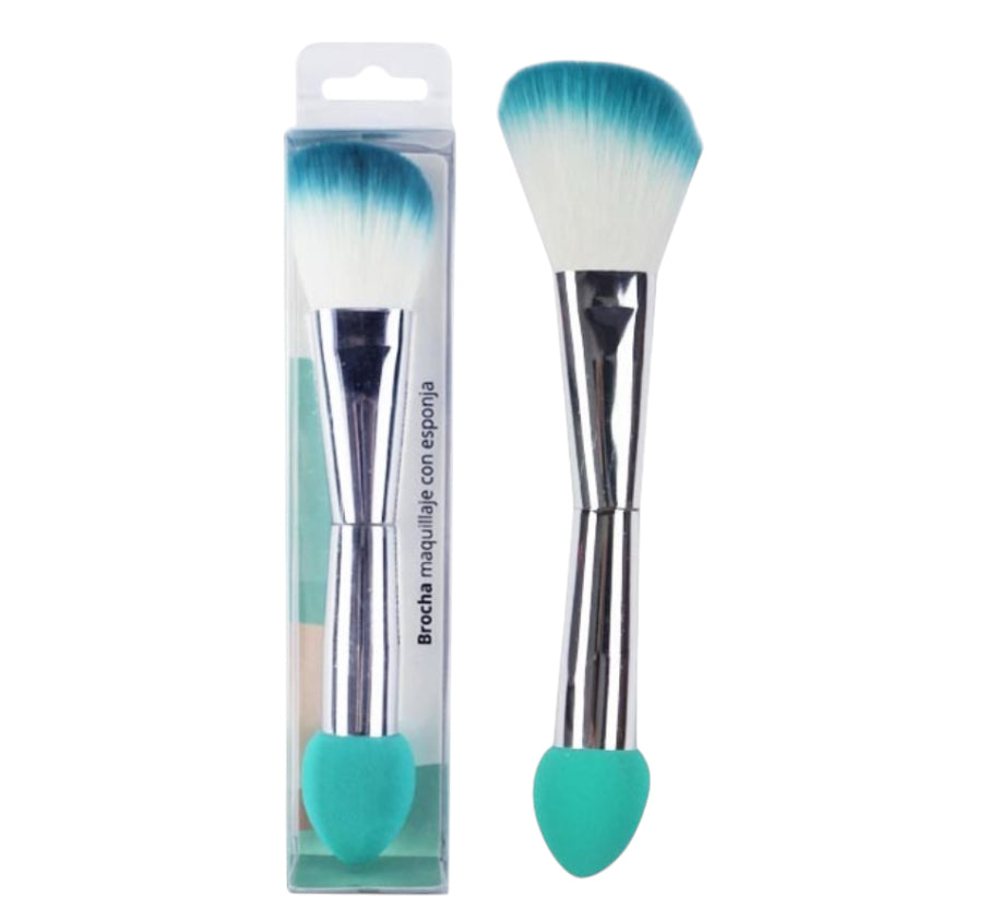 PINCEAUX BROSSE MAQUILLAGE AVEC ÉPONGE 17CM