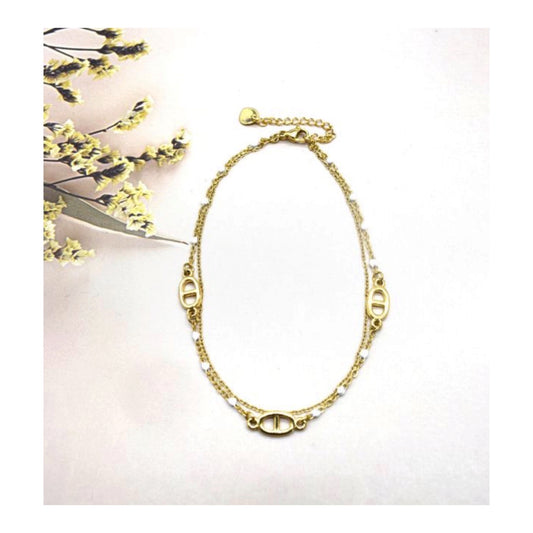 CHAÎNE DE CHEVILLE BLANCHE