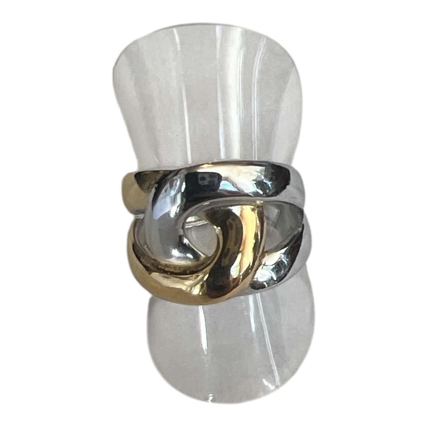 BAGUE ACIER INOXYDABLE DORÉ,ARGENTER
