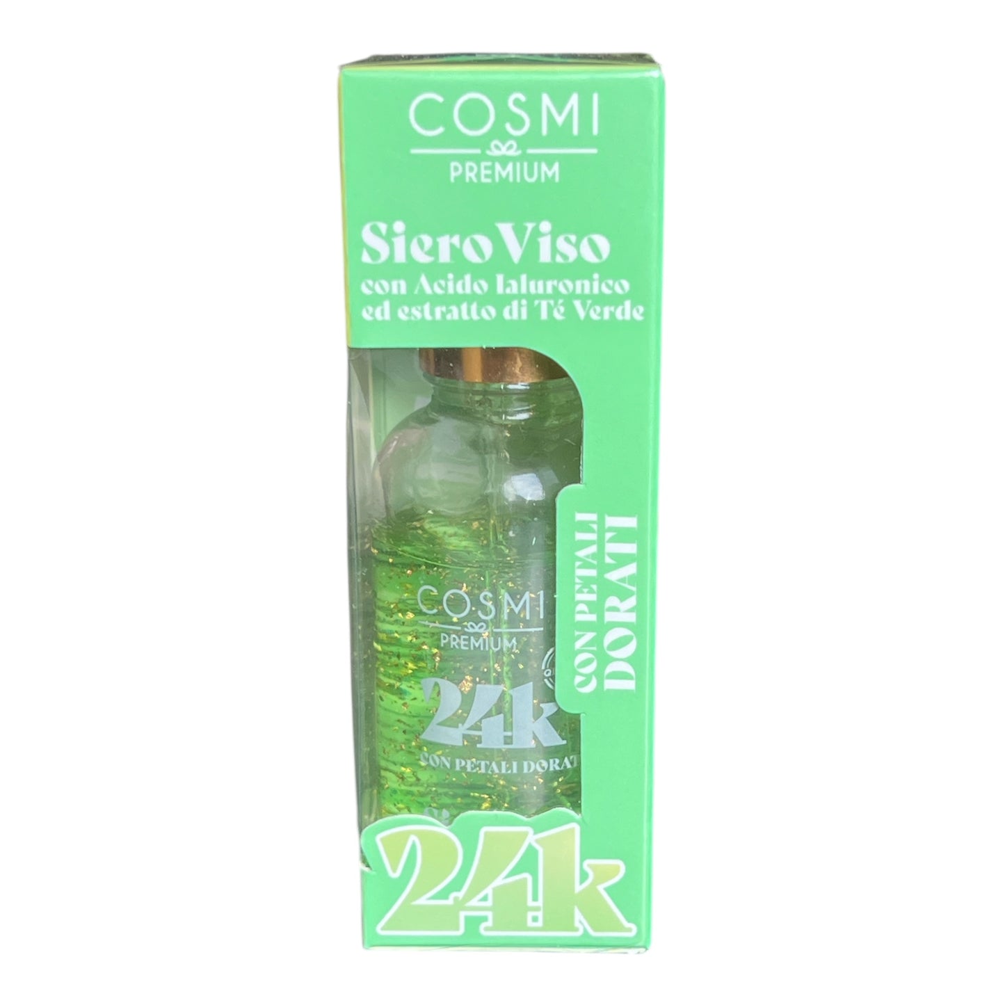 Sérum hydratant pour le visage à l'extrait de té vert pétales d'or et à l'acide hyaluronique