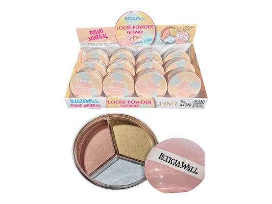 POUDRE MINÉRAL SHIMMER 3EN1 ÉPONGE INCLUSE
