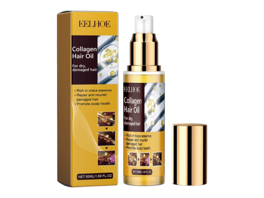 HUILE CAPILLAIRE AU COLLAGÈNE POUR CHEVEUX SECS ET ENDOMMAGÉS 50ML EELHOÉ