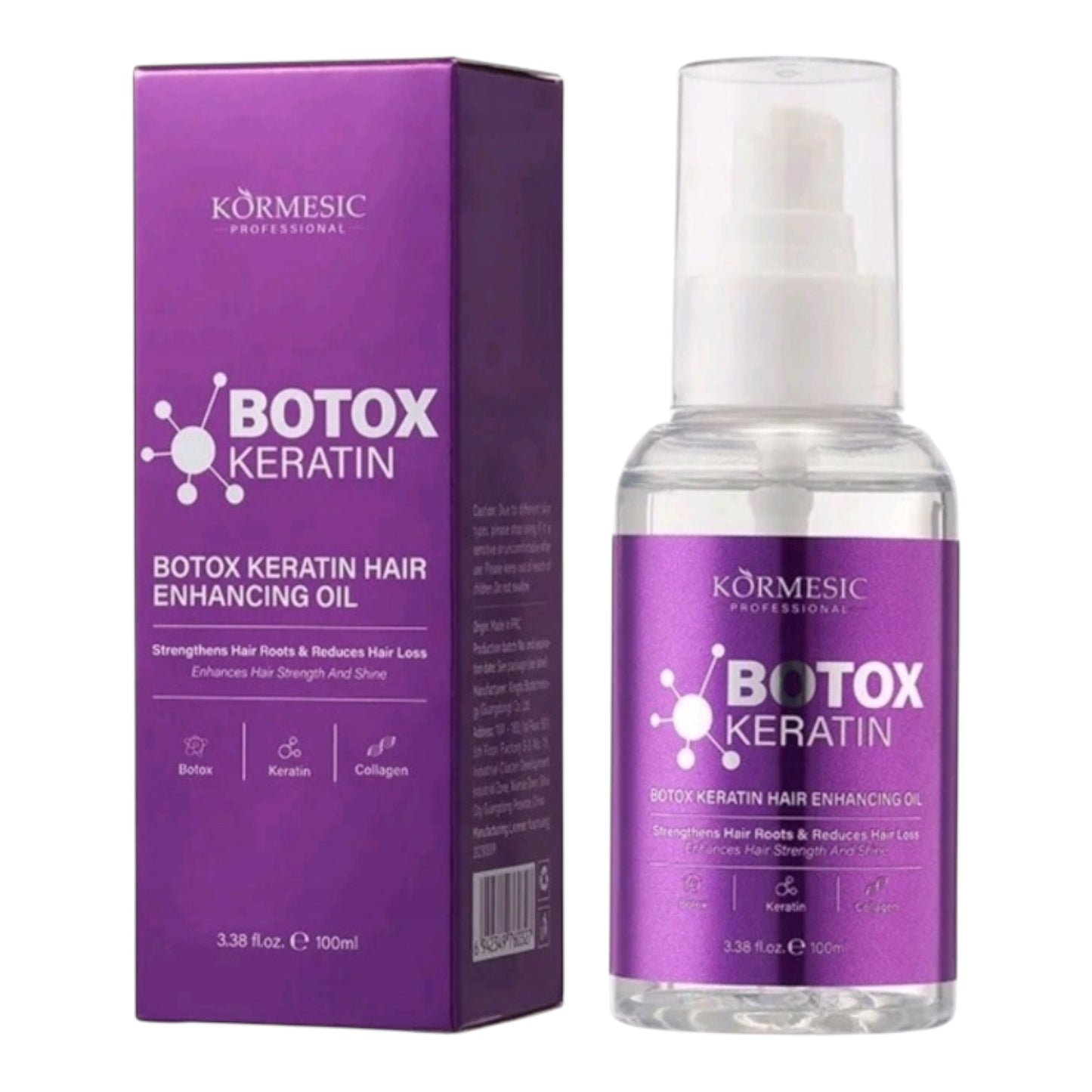 HUILE AMÉLIORATRICE POUR LES CHEVEUX À LA KÉRATINE 100ML