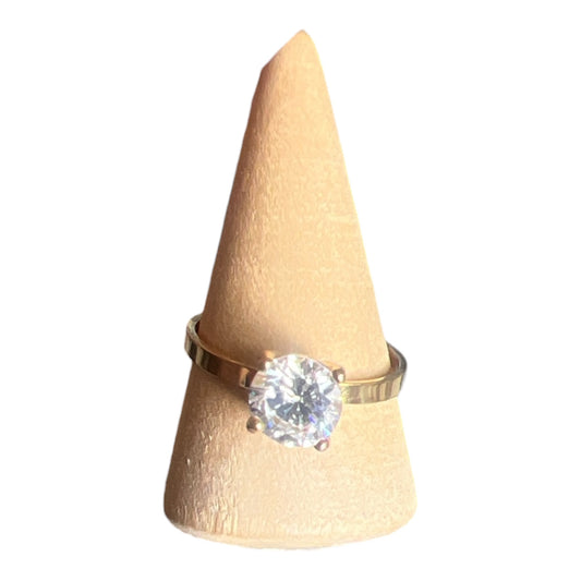 BAGUE DIAMANT DORÉ